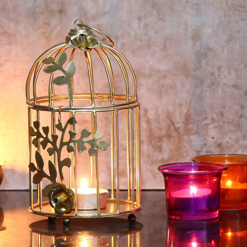Metal Designers Metal Bird cage Tealight Candle Holder pack of 1