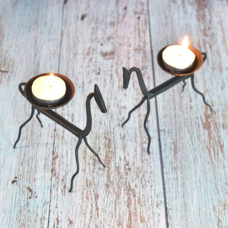 Handmade Reindeer/DeerTea Light Candle Holder|Wrought Iron | Handmade |Anniversary gift | Housewarming present set of 2